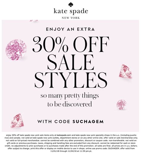 kate spade discount code october 2018